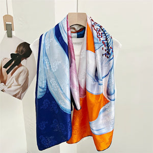 MaraSilk Pure Mulberry Silk Scarf - Square Jacquard MS468