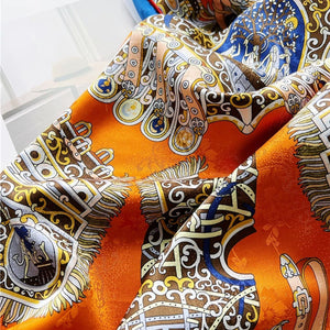 MaraSilk Pure Mulberry Silk Scarf - Square Jacquard MS484