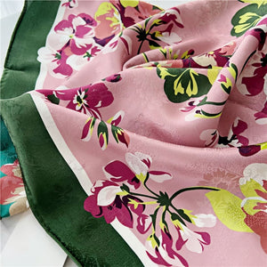 MaraSilk Pure Mulberry Silk Scarf - Square Jacquard MS484