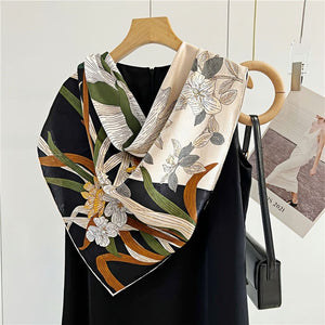 MaraSilk Pure Mulberry Silk Scarf - Square Jacquard MS489