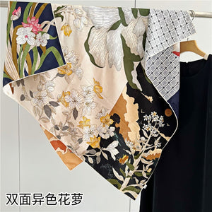 MaraSilk Pure Mulberry Silk Scarf - Square Jacquard MS489