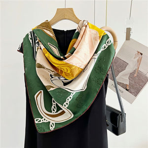 MaraSilk Pure Mulberry Silk Scarf - Square Jacquard MS489