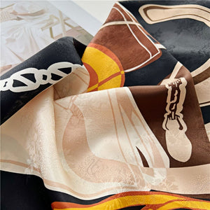 MaraSilk Pure Mulberry Silk Scarf - Square Jacquard MS489