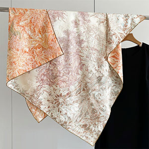 MaraSilk Pure Mulberry Silk Scarf - Square Jacquard MS492