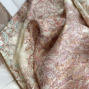 MaraSilk Pure Mulberry Silk Scarf - Square Jacquard MS492