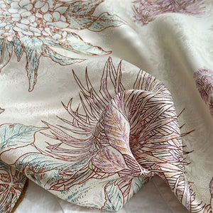 MaraSilk Pure Mulberry Silk Scarf - Square Jacquard MS492