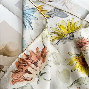 MaraSilk Pure Mulberry Silk Scarf - Square Jacquard MS494