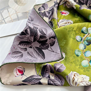 MaraSilk Pure Mulberry Silk Scarf - Square Jacquard MS495