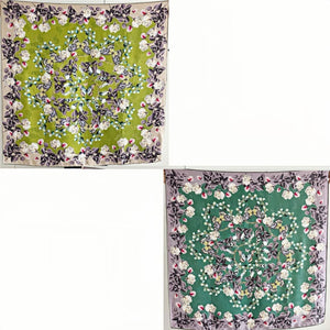 MaraSilk Pure Mulberry Silk Scarf - Square Jacquard MS495