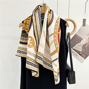 MaraSilk Pure Mulberry Silk Scarf - Square Jacquard MS499