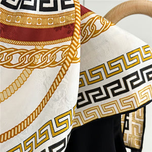 MaraSilk Pure Mulberry Silk Scarf - Square Jacquard MS499