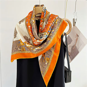 MaraSilk Pure Mulberry Silk Scarf - Square Jacquard MS499