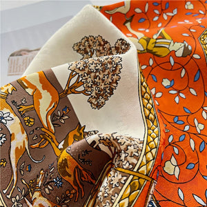 MaraSilk Pure Mulberry Silk Scarf - Square Jacquard MS499