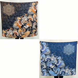 MaraSilk Pure Mulberry Silk Scarf - Square Jacquard MS500 41" x 41" MS50001