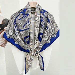 MaraSilk Pure Mulberry Silk Scarf - Square Jacquard MS500