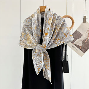 MaraSilk Pure Mulberry Silk Scarf - Square Jacquard MS504 41" x 41" MS50401