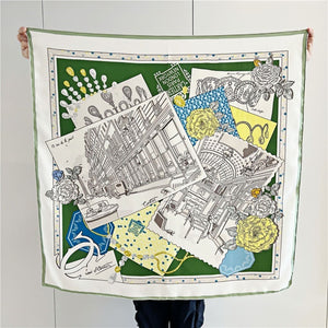 MaraSilk Pure Mulberry Silk Scarf - Square Twill MS322 34" x 34" MS32202