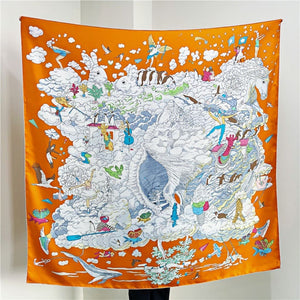 MaraSilk Pure Mulberry Silk Scarf - Square Twill MS527 53" x 53" MS52702