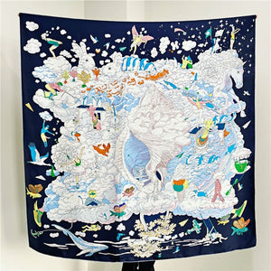 MaraSilk Pure Mulberry Silk Scarf - Square Twill MS527 53" x 53" MS52701