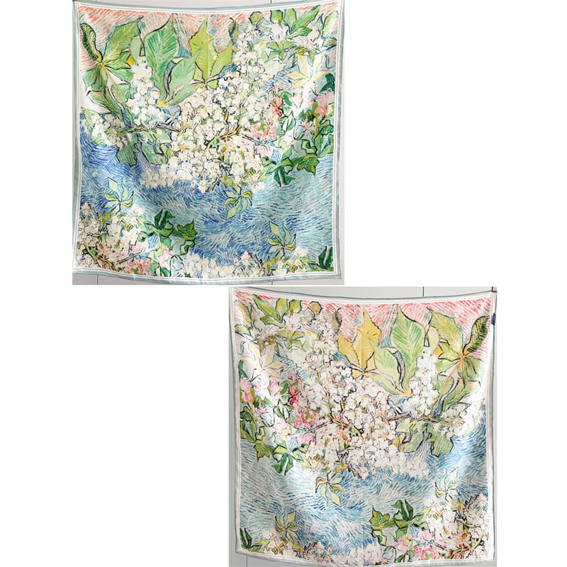 MaraSilk Pure Mulberry Silk Scarf - Square Twill MS849 34" x 34" MS84901