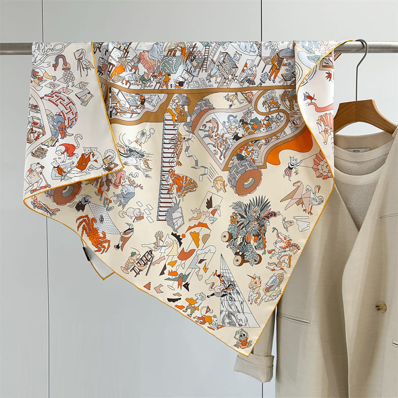 MaraSilk Pure Mulberry Silk Scarf - Square Twill MS858