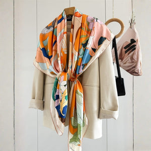 MaraSilk Pure Mulberry Silk Scarf - Square Twill MS876 53" x 53" MS87601