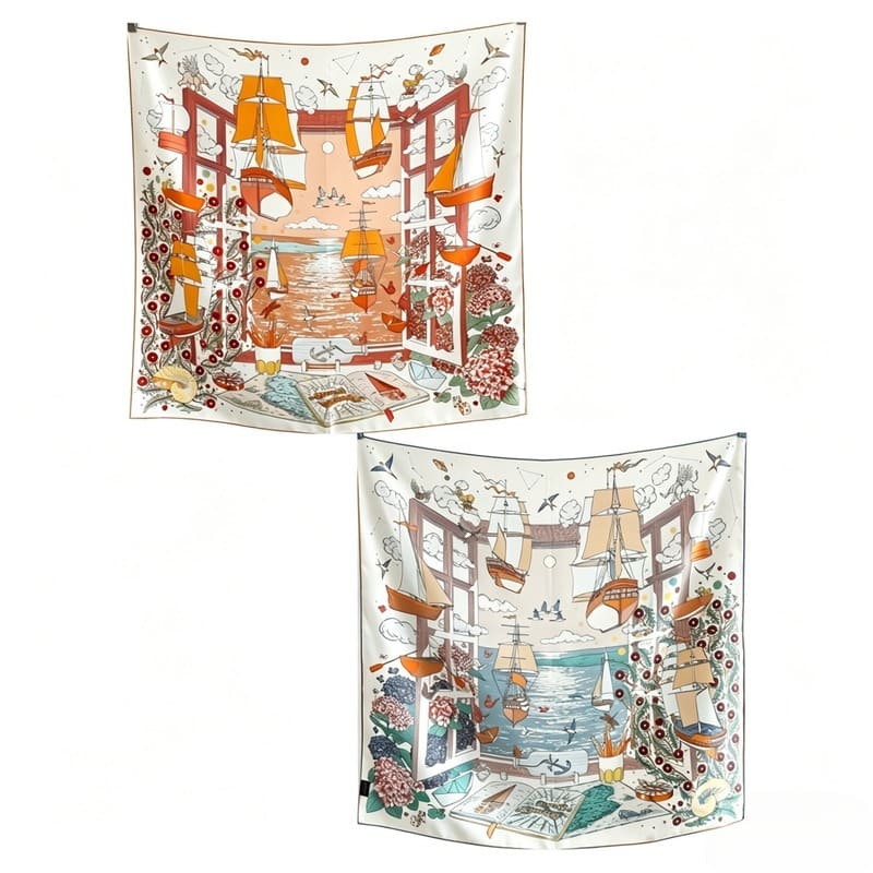 MaraSilk Pure Mulberry Silk Scarf - Square Twill MS934