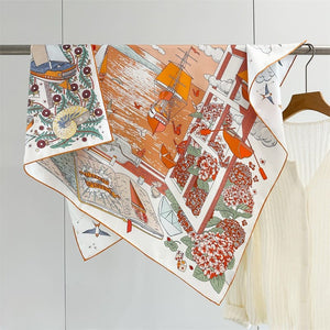 MaraSilk Pure Mulberry Silk Scarf - Square Twill MS934