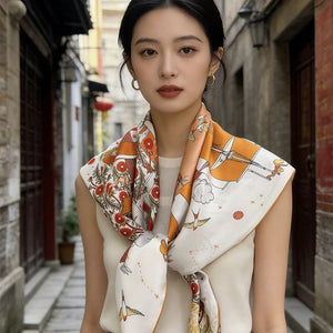 MaraSilk Pure Mulberry Silk Scarf - Square Twill MS938