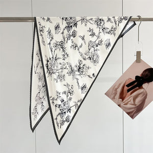 MaraSilk Pure Mulberry Silk Scarf - Triangle Twill MS955 51" x 33" x 33" MS95506