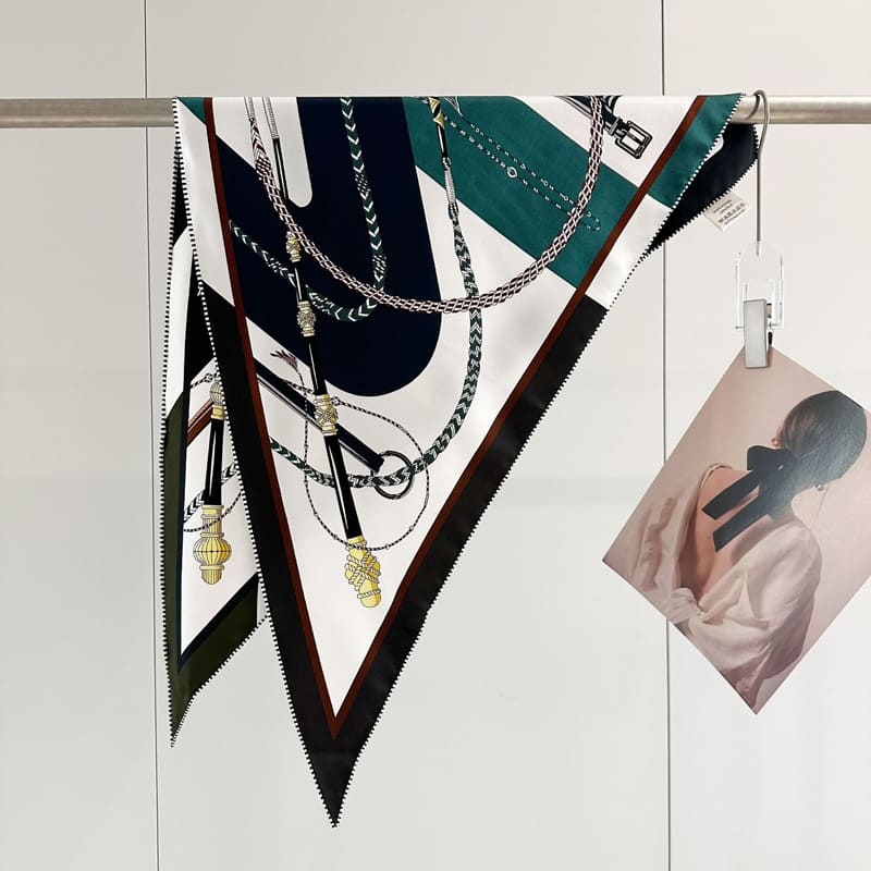 MaraSilk Pure Mulberry Silk Scarf - Triangle Twill MS963 51" x 33" x 33" MS96301