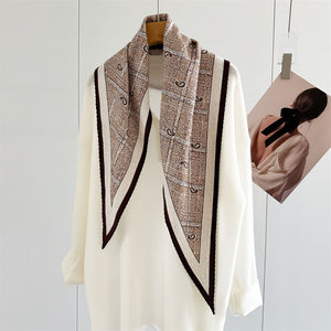 MaraSilk Pure Mulberry Silk-Wool Scarf - Diamond MS812