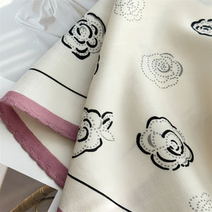 MaraSilk Pure Mulberry Silk-Wool Scarf - Diamond MS812