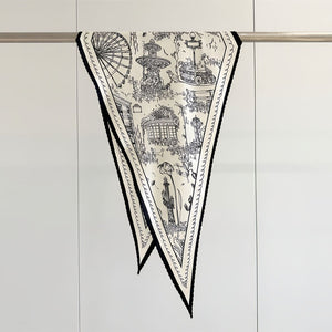 MaraSilk Pure Mulberry Silk-Wool Scarf - Diamond MS812 55" x 17" MS81205