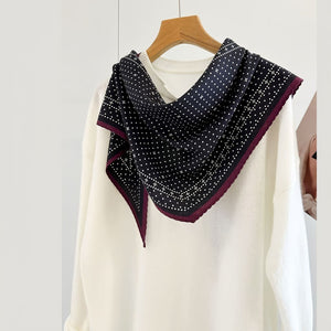 MaraSilk Pure Mulberry Silk-Wool Scarf - Diamond MS812