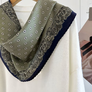 MaraSilk Pure Mulberry Silk-Wool Scarf - Diamond MS812