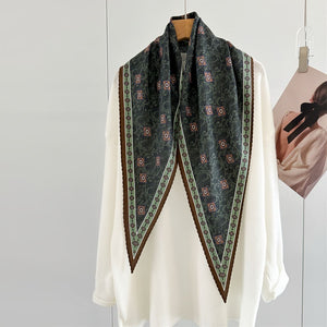 MaraSilk Pure Mulberry Silk-Wool Scarf - Diamond MS812