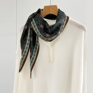 MaraSilk Pure Mulberry Silk-Wool Scarf - Diamond MS812