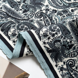 MaraSilk Pure Mulberry Silk-Wool Scarf - Diamond MS812