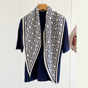 MaraSilk Pure Mulberry Silk-Wool Scarf - Diamond MS813