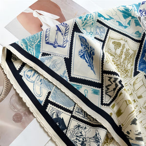 MaraSilk Pure Mulberry Silk-Wool Scarf - Diamond MS813