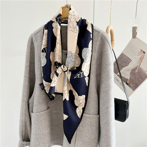 MaraSilk Pure Mulberry Silk-Wool Scarf - Ribbon MS814