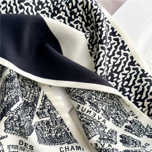 MaraSilk Pure Mulberry Silk-Wool Scarf - Ribbon MS814