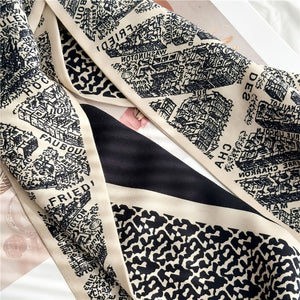 MaraSilk Pure Mulberry Silk-Wool Scarf - Ribbon MS814