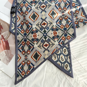 MaraSilk Pure Mulberry Silk-Wool Scarf - Ribbon MS814