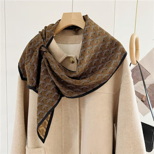 MaraSilk Pure Mulberry Silk-Wool Scarf - Ribbon MS814