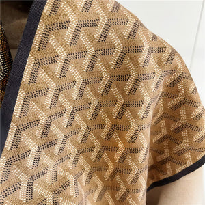 MaraSilk Pure Mulberry Silk-Wool Scarf - Ribbon MS814