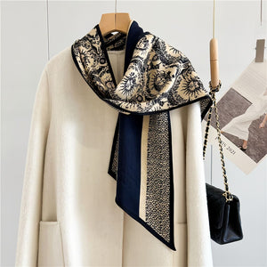 MaraSilk Pure Mulberry Silk-Wool Scarf - Ribbon MS814