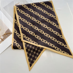 MaraSilk Pure Mulberry Silk-Wool Scarf - Ribbon MS814