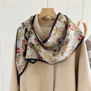 MaraSilk Pure Mulberry Silk-Wool Scarf - Ribbon MS814